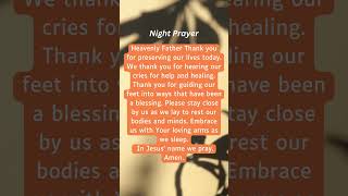 Night Prayer!#nightprayer #prayerfortoday #jesus #prayerworks #prayer #shorts