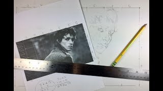 How to Use a Grid System to Draw from a Reference (Part 1, feat. Eddie Redmayne)