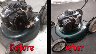 How To Make An Old Push Mower Look Brand New