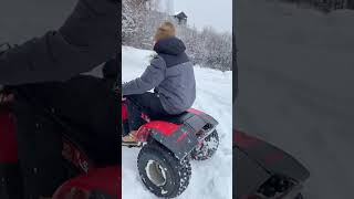 Mark on Honda ATC125M in Park City 12/03/23.