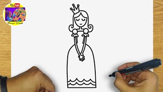 HOW TO DRAW A PRINCESS | DRAWING A PRINCESS FOR BEGINNERS