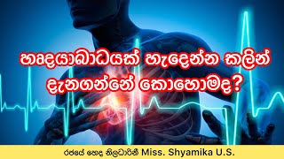 හෘදයාබාධයක් හැදෙන්න කලින් දැනගන්නේ කොහොමද?😮🩺