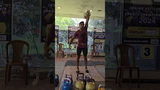 40 kg x 1 Jerk at Fitter Strength Kettlebell Competition, Kolkata, Mar 09th-10th 2024, IKMF Games.