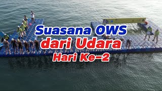 Perjuangan para atlet di 2nd SEA OWS Championships 2024, hari kedua, dilihat dari udara.