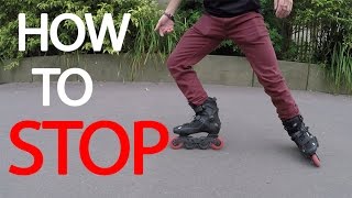 HOW TO STOP ON INLINE SKATES Tutorial