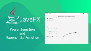 JavaFX and Scene Builder - Drawing Power and Exponential Function