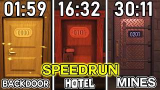 I FOUND 201 DOOR ! │ DOORS FLOOR 2 BACKDOOR + HOTEL +THE MINES WORLD RECORD SPEEDRUN *39:59* │ROBLOX