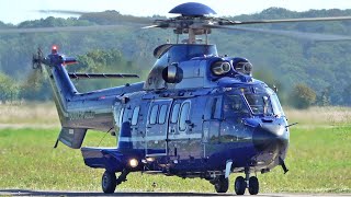 Fast touch Airbus Helicopters AS332 L1 Super Puma Bundespolizei at Nancy airport | HD