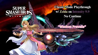 Super Smash Bros. Ultimate | Classic Mode w/ Zelda on Intensity 9.9 (No Continue)