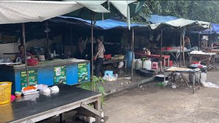 Street Food Stalls in Front of Garment Factory in Phnom Penh City, Cambodia