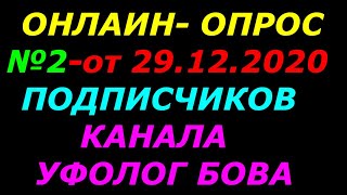 Онлаин Опрос №2 от 29.12.2020 о проведенном волеизъявлении  во вселенную