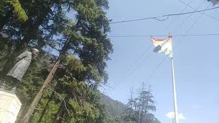 manali Mall Road Big india flag