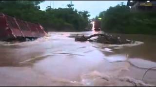 Funny video lorry sink in water