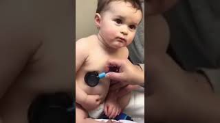 Cutest Baby | adorable baby boy | Sweet Baby Boy Rests Head On Nurse's Hand