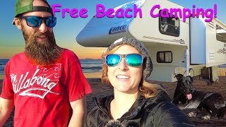 Free Beach Truck Camping- Full Time RV Living | Van Life | DestinatioNow Ep79