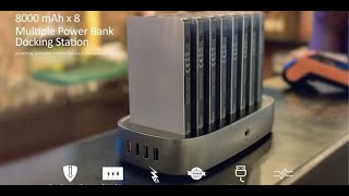 Зарядная Станция 8шт 8000 mAh Multiple Power Bank для Кафе