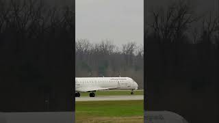 🛫 Lufthansa Bombardier CRJ-900LR D-ACKI taking off at Frankfurt Airport (FRA) #planespotting