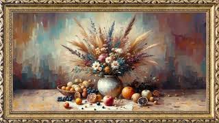 Dried Flowers Vase | TV Art Screensaver | 8 Hours Framed Painting | TV Wallpaper | 4K