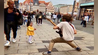 Cute Little kid dancing with Street Performer Borja Catanesi | Germany