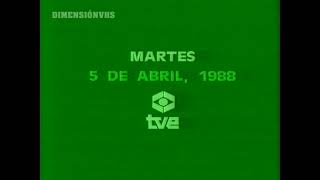 Cierre de programación TVE1 (5/04/1988) con avance de programación