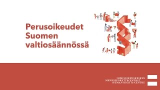 Perusoikeudet Suomen valtiosäännössä suomi