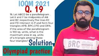 IOQM 2021 SOLUTION || Question 19 || IOQM 2021 EXAM || IOQM EXPLANATION || #maths #olympiad