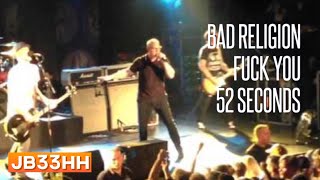 Bad Religion - Fuck you / 52 Seconds (11.08.2015 - Hamburg Große Freiheit) live HD