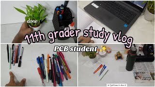 11th grader study vlog || PCB student || study vlog  || ✨️ #study #lifeof11thgrader