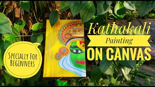 Mural kathakali Painting For Beginners | Acrylic Painting Step By Step Tutorial