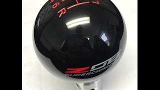 C7 Corvette Black Shift Knob With Red Shift Pattern