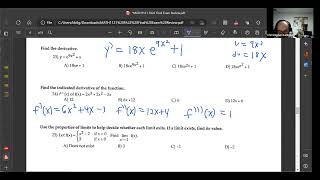 Applied Calculus 1 Final Exam Review Multiple Choice Part 3