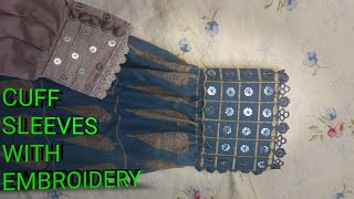 Cuf sleeve hand embroidery [kiran amir creations]