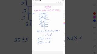 Find the cube root of 3375 ?