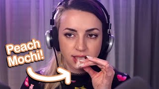 I tried Peach Mochi! 🍑 ASMR