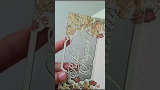 Laser Cut Wooden Marriage Invitation Card With Floral Pattern | Jimit Card | 1995PNReel