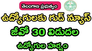 Good News To Telangana Government Employees G.O.30 Released Just Now September 7, 2021.