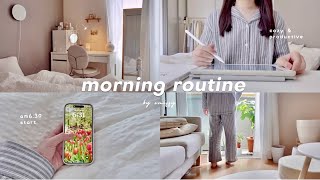 6:30am morning routine⛅️ cozy & productive, healthy habits📝 , housework, walking, morning cafe☕️