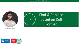 18. Find and Replace based on cell format