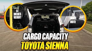 2021-2023 Toyota Sienna - True Cargo Capacity Given In Inches