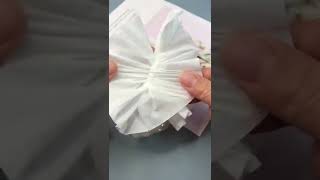 Making amazing flower from paper tissue 😍 #shorts