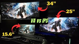 Comparando Monitores VA e IPS em Exibição Conjunta