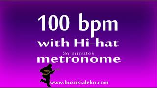 100 bpm metronome with Hi-Hat - Allegretto