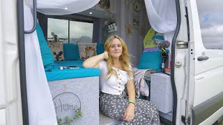 THIS unique one-of-a-kind ALICE IN WONDERLAND THEMED van conversion SLEEPS 4!