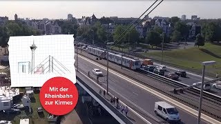 Mit der Rheinbahn zur Rheinkirmes in Düsseldorf