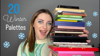 20 PALETTES I WANT TO USE THIS WINTER ❄️ | Switching up my everyday palette drawer