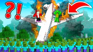 Mikey & JJ Survive Inside The AIRPLANE CRASH in Minecraft (Maizen)