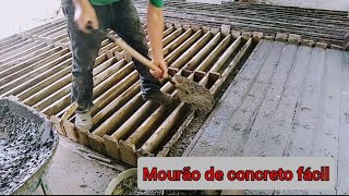 Fazendo palanques de concreto para cerca ( fácil e barato )