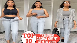 Top 10+ latest and trendy denim jeans casual outfit styles 2024 || how to style denim jeans top