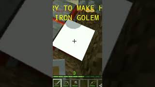 I TRY TO MAKE TRAP FOR IRON GOLEM BUT #shorts #minecraftshorts #minecraft #irongolem #trap