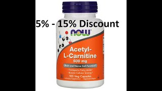 Discount - Now Foods, Acetyl-L-Carnitine, 500 mg, 100 Veg Capsules Review